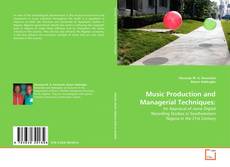 Buchcover von Music Production and Managerial Techniques: