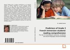 Buchcover von Predictors of Grade 3 French immersion students' reading comprehension