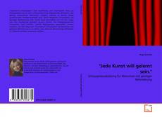 Buchcover von "Jede Kunst will gelernt sein."