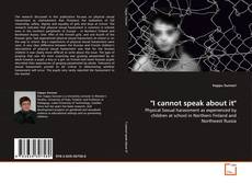 Buchcover von "I cannot speak about it"