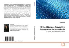 United Nations Preventive Deployment in Macedonia kitap kapağı