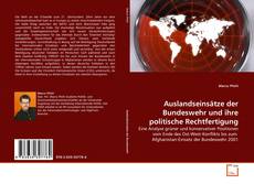 Portada del libro de Auslandseinsätze der Bundeswehr und ihre politische Rechtfertigung
