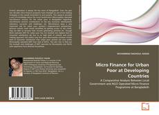 Buchcover von Micro Finance for Urban Poor at Developing Countries