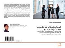 Capa do livro de Importance of Agricultural Accounting Course 