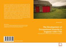Portada del libro de The Development of Occupational Diversity in England 1350-1750