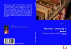 Copertina di Academic Publishing In Kenya: