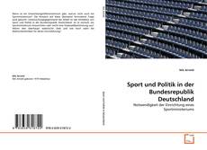 Capa do livro de Sport und Politik in der Bundesrepublik Deutschland 