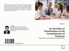 Copertina di On the Effect of Thematization on the Comprehension of Sentences