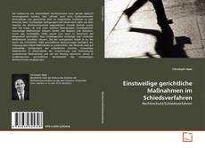 Copertina di Einstweilige gerichtliche Maßnahmen im Schiedsverfahren