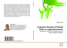 Copertina di Linguistic Analysis of Modal Verbs in Legal Documents