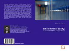 School Finance Equity: kitap kapağı