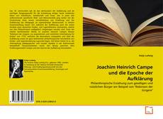Joachim Heinrich Campe und die Epoche der Aufklärung kitap kapağı