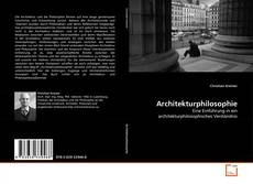 Buchcover von Architekturphilosophie