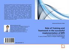 Role of Training and Teamwork in the successful implementation of BPR kitap kapağı