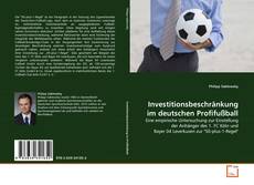 Investitionsbeschränkung im deutschen Profifußball的封面
