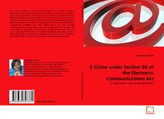 Copertina di E-Crime under Section 86 of the Electronic Communications Act