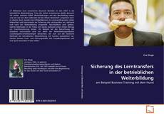 Copertina di Sicherung des Lerntransfers in der betrieblichen Weiterbildung