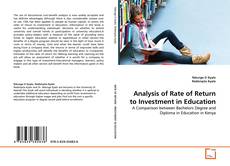Обложка Analysis of Rate of Return to Investment in Education