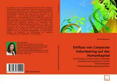 Обложка Einfluss von Corporate Volunteering auf das Humankapital