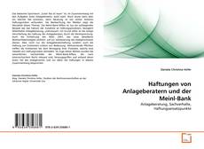 Borítókép a  Haftungen von Anlageberatern und der Meinl-Bank - hoz