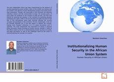 Copertina di Institutionalizing Human Security in the African Union System