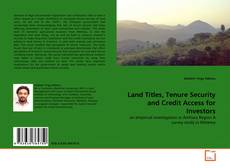 Buchcover von Land Titles, Tenure Security and Credit Access for Investors