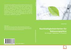 Nachhaltigkeitskriterien für Bebauungspläne kitap kapağı