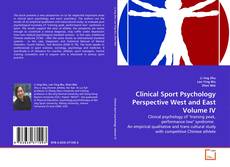 Обложка Clinical Sport Psychology Perspective West and East Volume IV