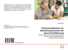 Bookcover of Patientenedukation zur Dekubitusprävention bei Querschnittlähmung