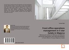 Couverture de Front office operations management in 5 star hotels in Majorca