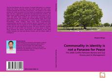 Copertina di Commonality in identity is not a Panacea for Peace