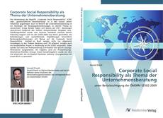 Couverture de Corporate Social Responsibility als Thema der Unternehmensberatung