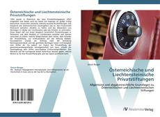 Bookcover of Österreichische und Liechtensteinische Privatstiftungen