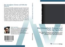 Bookcover of Das Unsagbare: Grenze und Fülle der Sprache