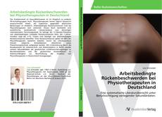 Capa do livro de Arbeitsbedingte Rückenbeschwerden bei Physiotherapeuten in Deutschland 