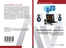 Capa do livro de Musikwirtschaft - quo vadis? 