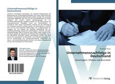 Capa do livro de Unternehmensnachfolge in Deutschland 