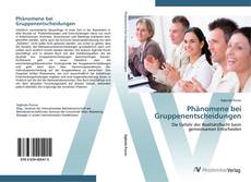 Capa do livro de Phänomene bei Gruppenentscheidungen 