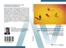 Bookcover of Lieferantenmanagement in der Produktionsanlaufphase