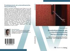 Bookcover of Produktpiraterie als unternehmerische Herausforderung