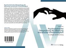 Buchcover von Psychometrische Überprüfung der Messung moralischer Urteilsfähigkeit