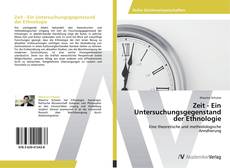 Zeit - Ein Untersuchungsgegenstand der Ethnologie kitap kapağı