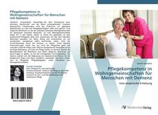 Pflegekompetenz in Wohngemeinschaften für Menschen mit Demenz kitap kapağı