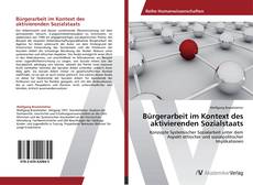 Capa do livro de Bürgerarbeit im Kontext des aktivierenden Sozialstaats 