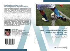 Capa do livro de Das Spielervermögen in der Rechnungslegung des Profifußballs 