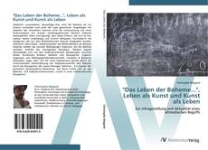 Capa do livro de "Das Leben der Boheme...", Leben als Kunst und Kunst als Leben 