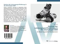Capa do livro de Analyse der Leistungssportförderung in der ehemaligen DDR 