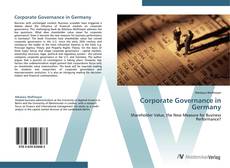 Bookcover of Corporate Governance in Germany