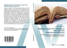 Обложка Begegnungen mit Goethe in der Zeit des Nationalsozialismus