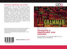 Sinonimia y significado: una revisión kitap kapağı